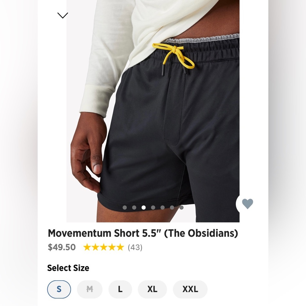 Men’s chubbies Movementum shorts - The Obsidians 5.5” inseam